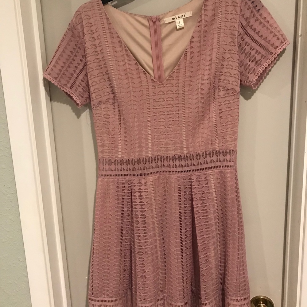 Light pink lace dress